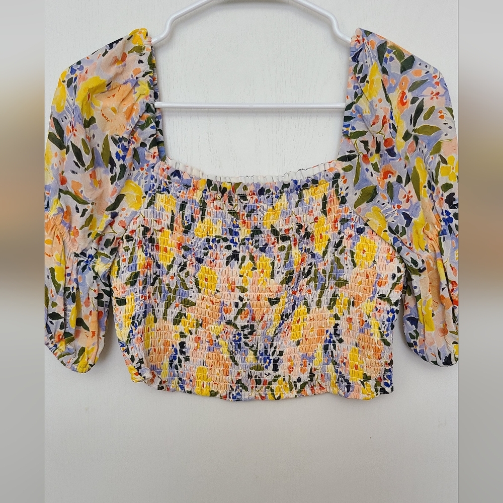 Floral Smocked Women's Top